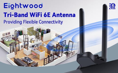 Tri-Band 2,4 GHz 5 GHz 6 GHz magnetische WiFi Antenne für PC Desktop Computer Motherbo - Bild 17 von 21