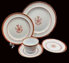 Spode Newburyport Red 5pc. Place Setting