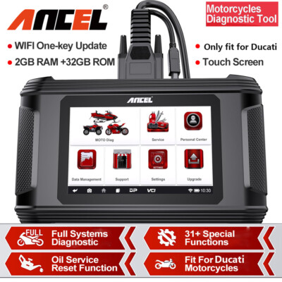 ANCEL MT510 Motorrad Diagnosegerät Profi OBD2 Diagnose Scanner Öl Für Ducati