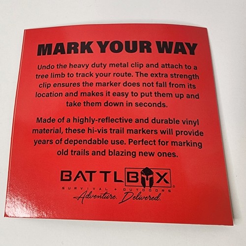 Hi-Vis Highly Reflective Trail Marker BattlBox Tree Tacks Orange Hunting 10 Pack - Picture 3 of 6