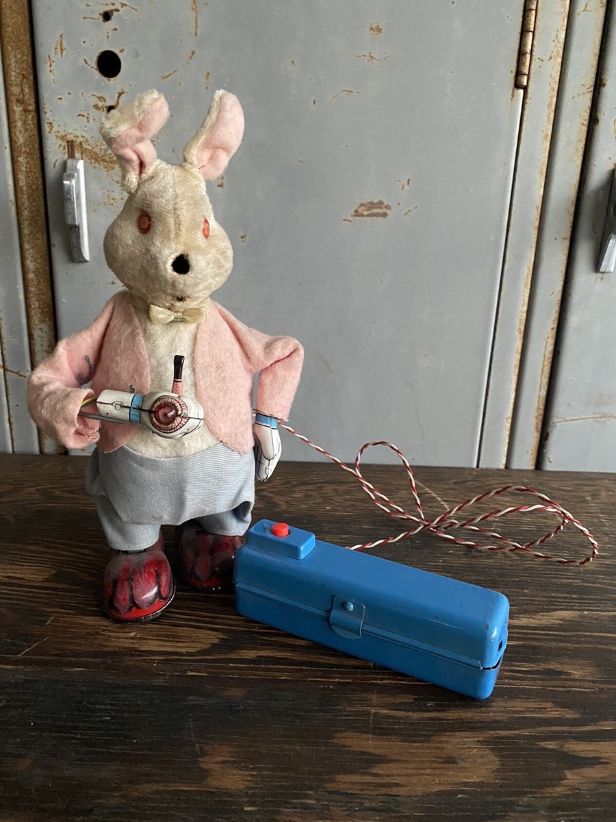 Vintage Rare Smoking Bunny Electric Vintage Toy, Remote Control