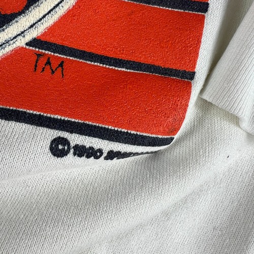 VTG 90s Ilinois Fighting Illini Sweatshirt Fits Small White Logo Crewneck Tag M - Picture 8 of 17
