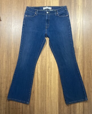 Levi's Women Sz 16 34x30 Blue Nouveau Low 525 Bootcut Stretch Jeans