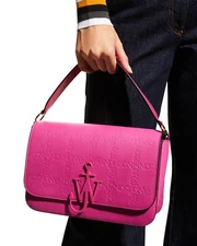 JW ANDERSON Anchor Logo-Embossed Leather Shoulder/ Crossbody Bag