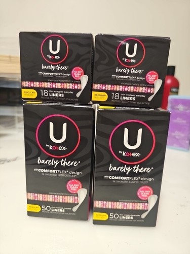 U by kotex Barely There Liners regular Comfort Flex (136 Total)