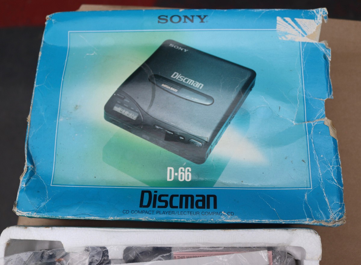 SONY Discman ポータブルCDプレーヤー D-T66 SONY D-T66 Discman TV/FM/AM CD Compact Player Retro Vintage