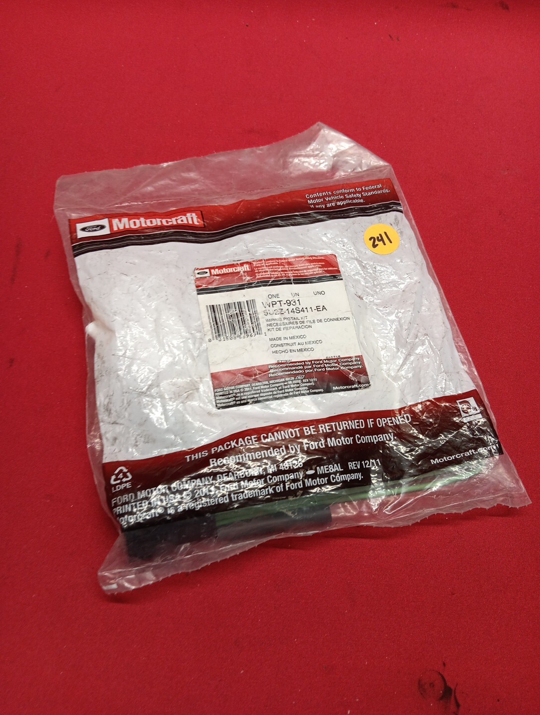 Motorcraft Ford Ignition Coil Connector Pigtail Kit 9U2Z-14S411-EA