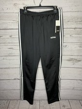 Adidas Mens Black Climalite Essentials 3 Stripes Track Pants Size Large NWT