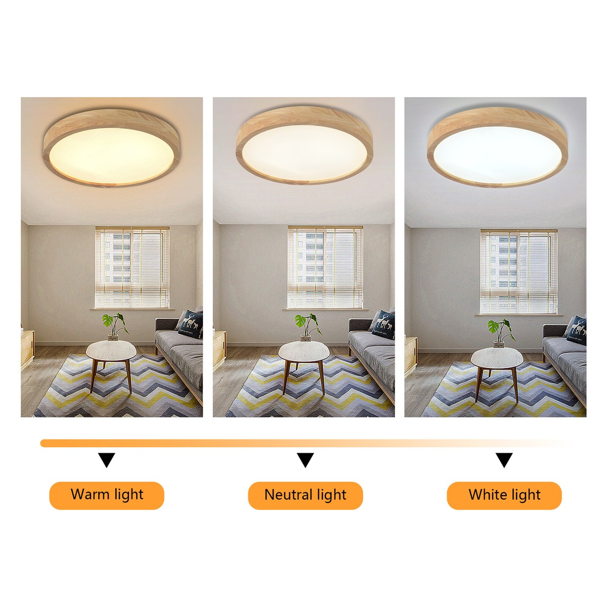 Room Lights For Bedroom 15.7 Inch Flush Mount Ceiling Light, 40-60W Round LED  Ceiling Hue Lights, image size:1200x1200