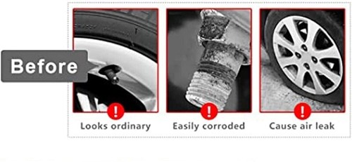 4PCS Metal Car Tire Valve Caps Valve Stem Cover Compatible with Mazda Red 4 - Picture 9 of 10