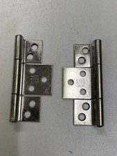 Nickel Plated Cabinet Hinges 1 Pair 3 Leaf 63mm Door Cupboard Number 1381 I5965