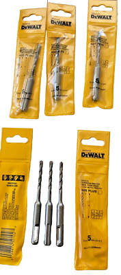 DeWalt  6 PCS SDS Plus Carbid Tipped Drill Bit  5MM 3/16'' X 4'' Flute Masonry