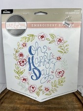 Plaid Bucilla Lily Val Embroidery Banner "Oh Happy Day" 8"x 10" New in Package