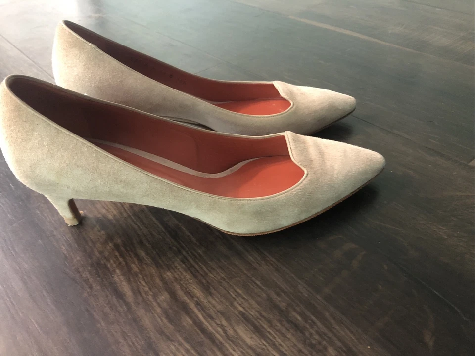 Zapatos de tacón Santoni Rose Collection Italia gamuza camel UE 36,5 Foto 2 de 4