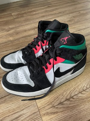 Nike Air Jordan 1 Retro Mid SE South Beach Black Hot Punch UK 11 | eBay