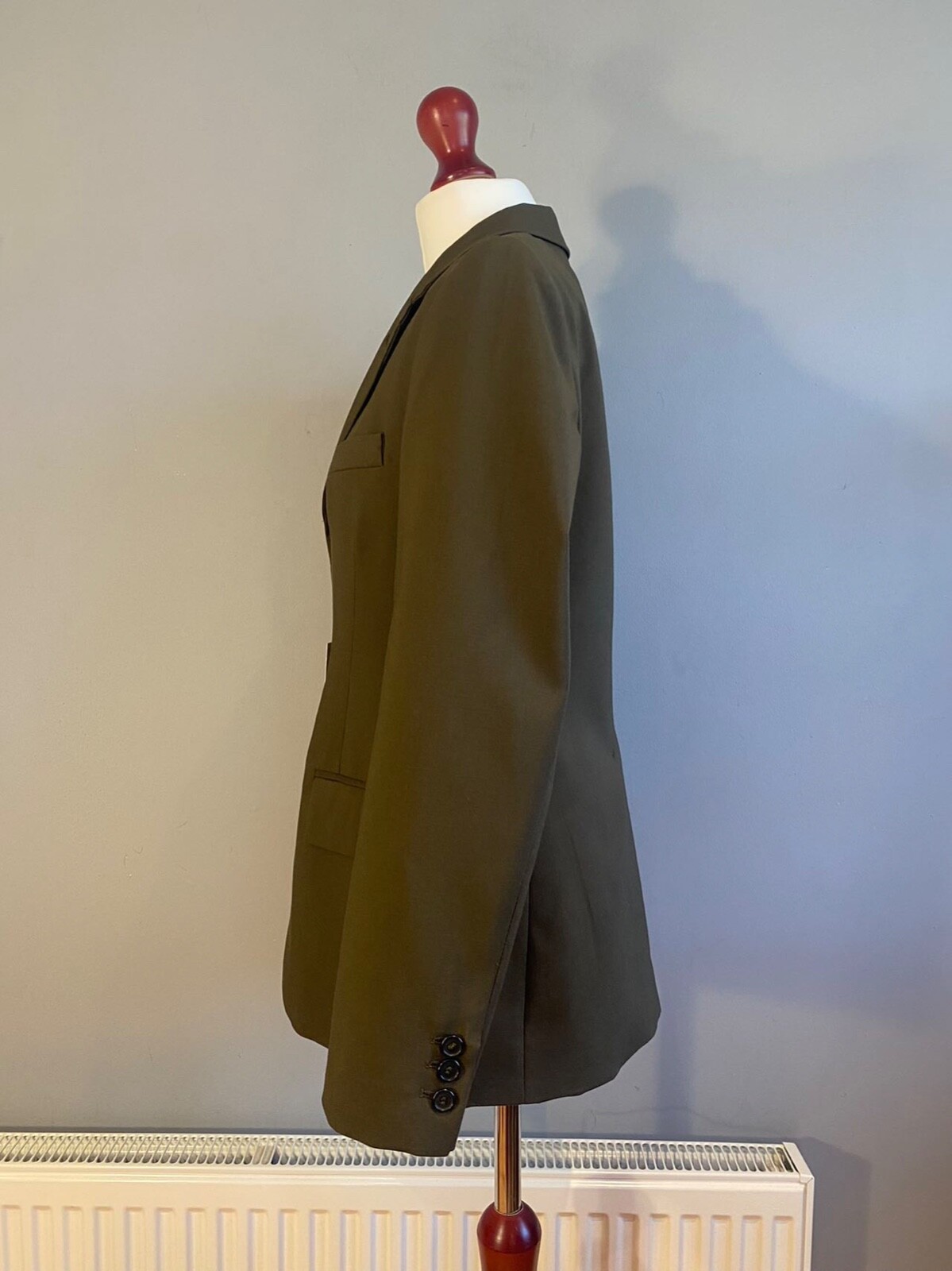 VERY RARE ZARA ZW COLLECTION TAILORED BLAZER DARK KHAKI 2533/335 SIZE M image 6