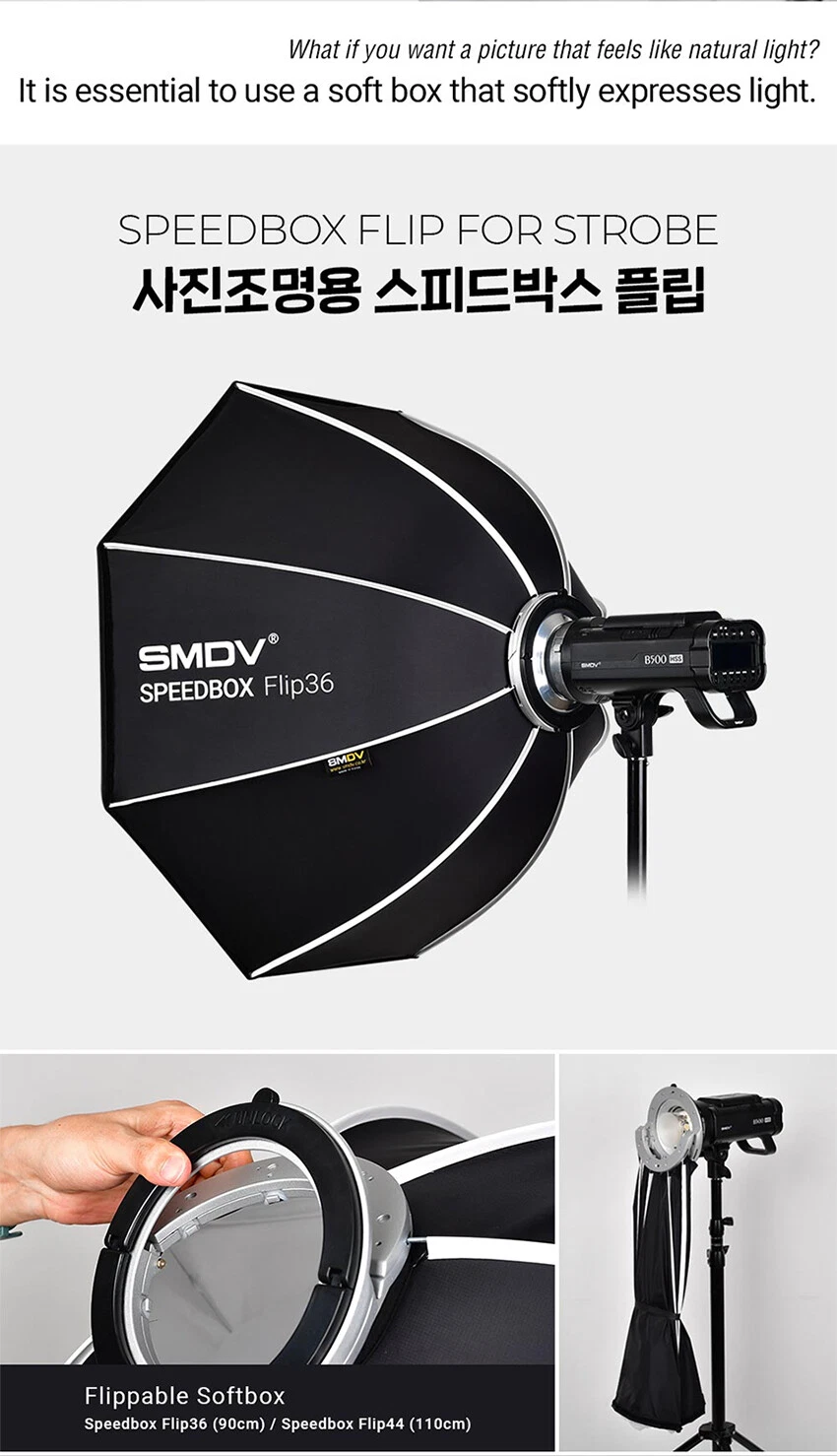 SMDV SPEED-BOX FLIP36 Quick Soft-box Diffuser f/ Bowens SMDV SPEED-BOX FLIP36 Quick Soft-box Diffuser f/ Bowens