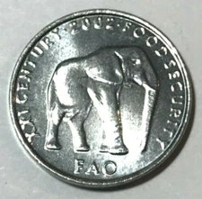2002 Somalia 5 shillings Coin Elephant Animal Africa Wildlife