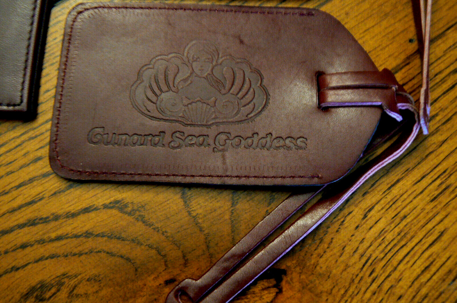 Vintage Cunard Sea Goddess 3 Leather Luggage Tags Document Holder NIB FREEUSSHIP eBay