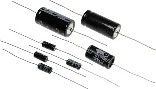 2 x 450V general-purpose aluminium Axial Electrolytic Capacitors (Double Ended)