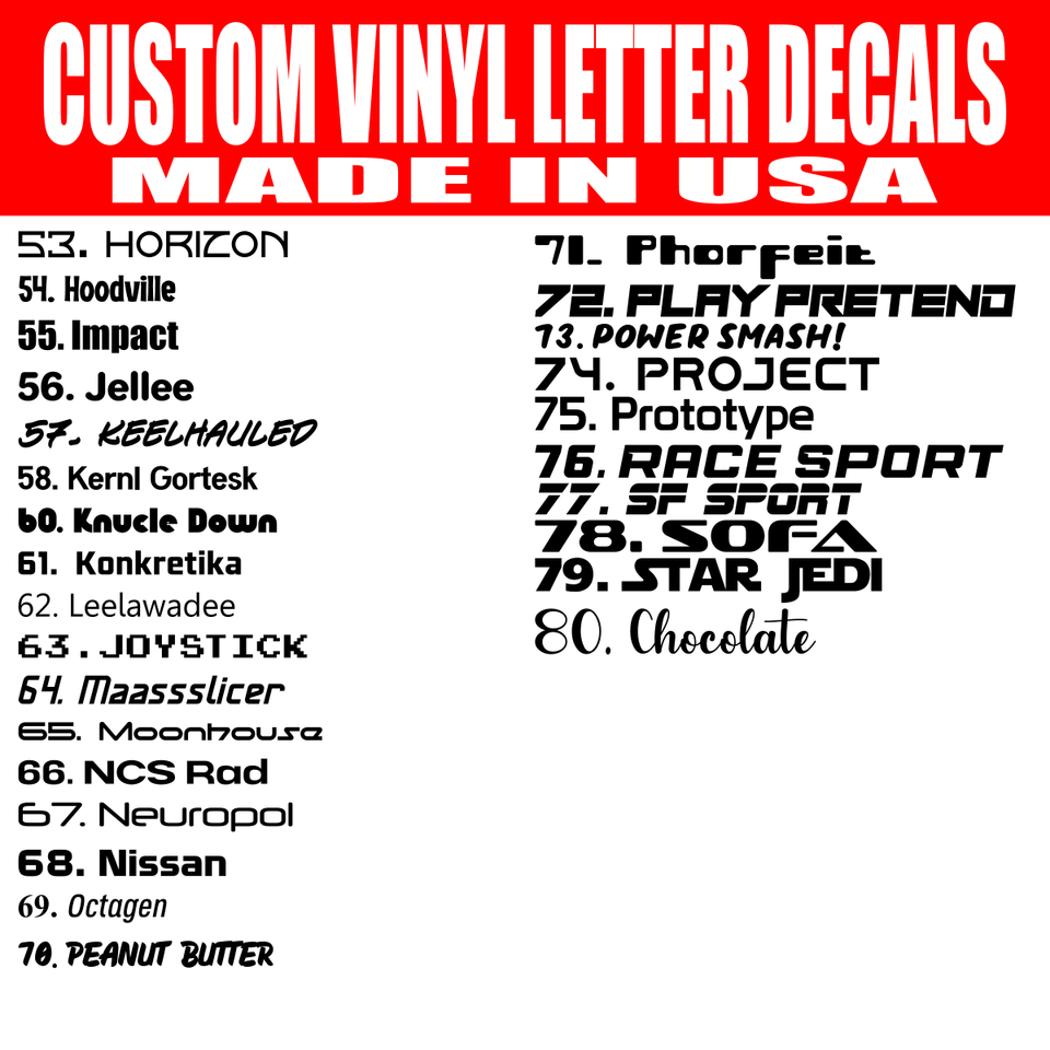 Custom Personalized Vinyl Decal Sticker Lettering Name Car Window ...