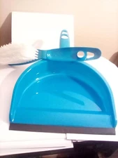 NEW 8" Plastic Dust Pan & Brush Set FREE SHIPPING