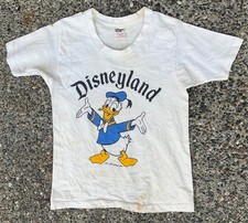 Vintage 70s 80s Disneyland Donald Duck T-shirt Cotton Single Stitch Size M 10-12