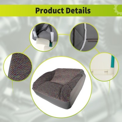 Gray Driver Side Botto Cloth Seat Cover Replace For 2006-2008 Dodge