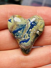Lampwork Glass Heart Focal Bead HANDMADE Artisan Lampwork Glass Earthy Bead