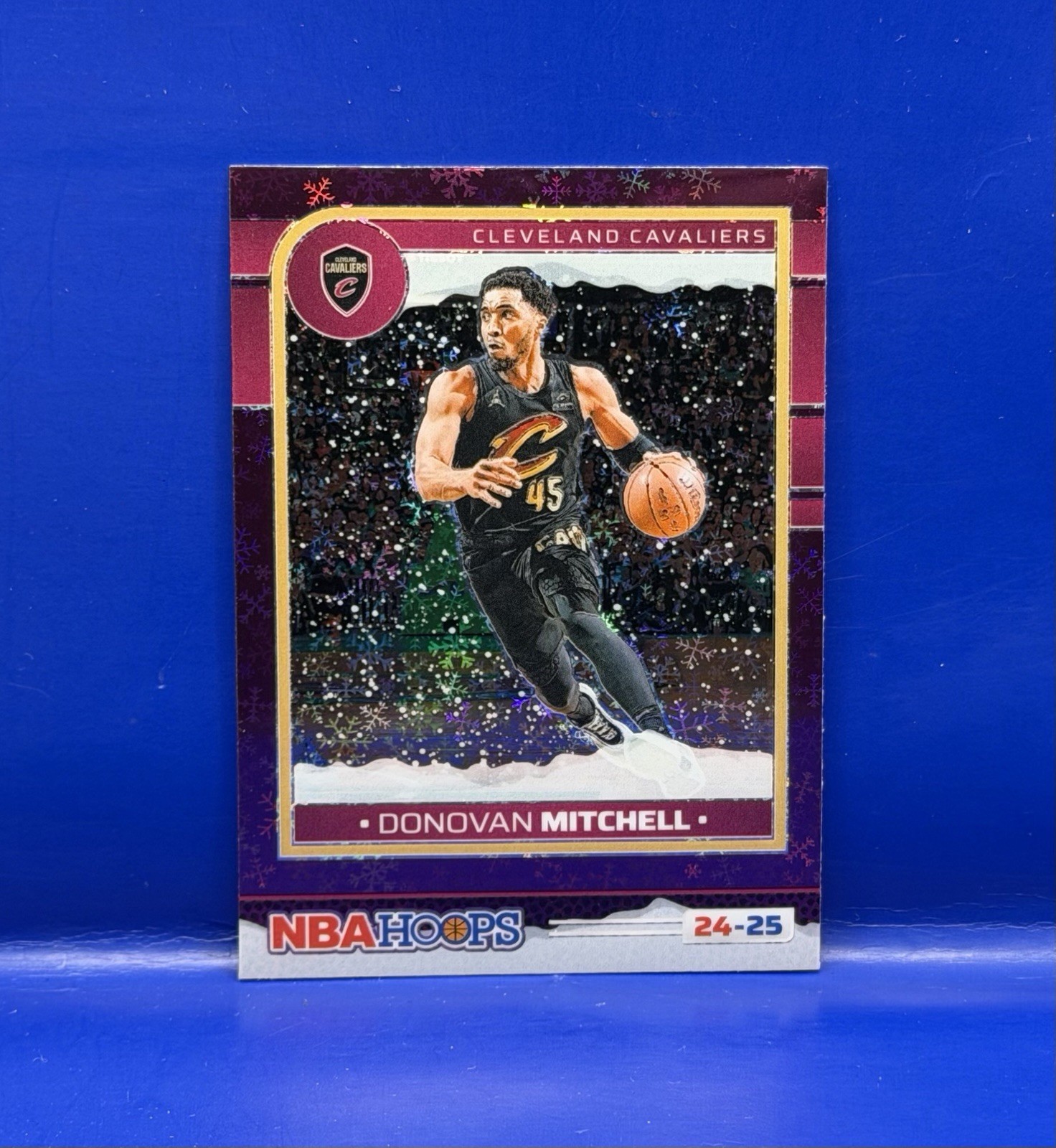 Panini NBA Hoops 2024-25 Donovan Mitchell Winter Purple #211 Cleveland Cavaliers