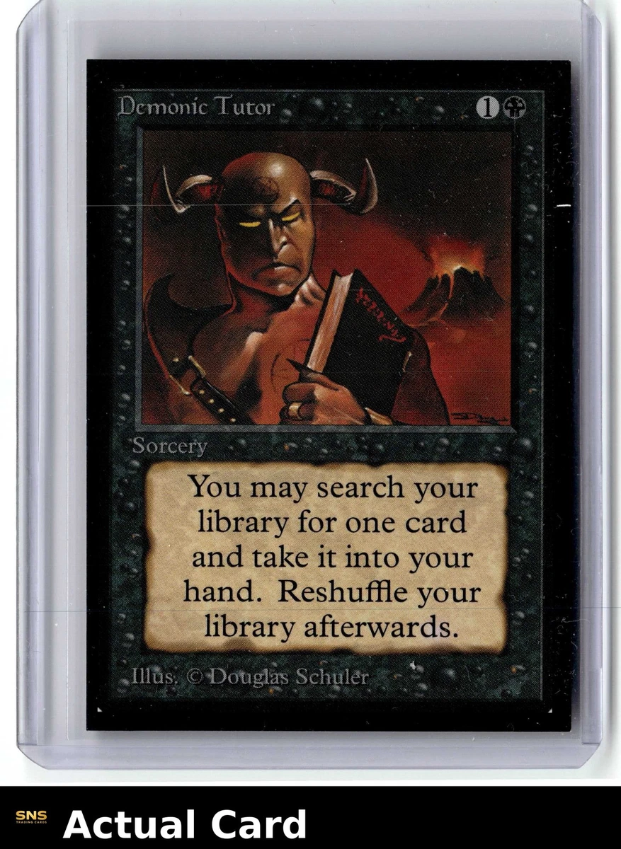 Demonic Tutor Magic: The Gathering Near Mint or Better Individual