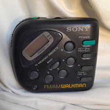 Sony Walkman SRF-M32 AM/FM Portable Radio, Preset Memory, LCD, Black