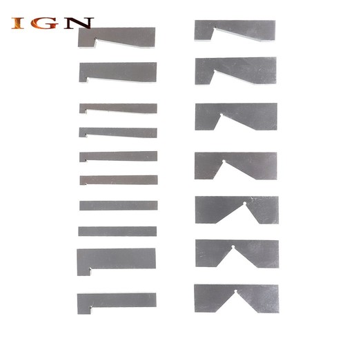 Hardened Steel Precision Angle Block Accuracy .0003" 17 Pcs 1/4 To 45 Degree Set - Afbeelding 4 van 12