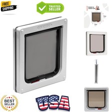 2-Way-Locking Cat Flap 304 - Secure Lockable Door for Small to Medium Sized C...