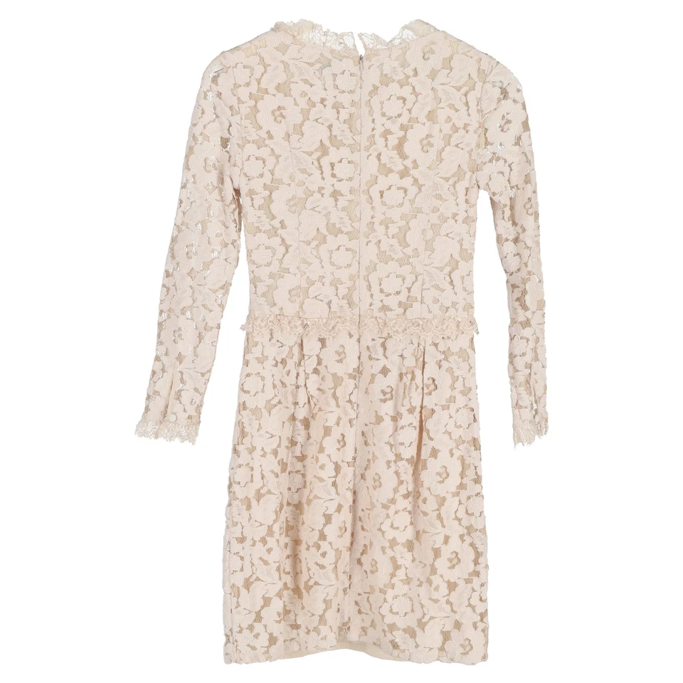 Mini vestido de encaje Alice by Temperley en algodón beige Foto 2 de 3