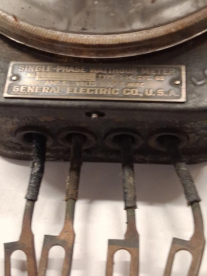 Antique General Electric Type I-14 Single Phase Watt Hour Meter 1903-1924 - Image 3 of 4