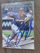 Junior Guerra Signed 2017 Topps Series 1 Baseball Card #98 Brewers