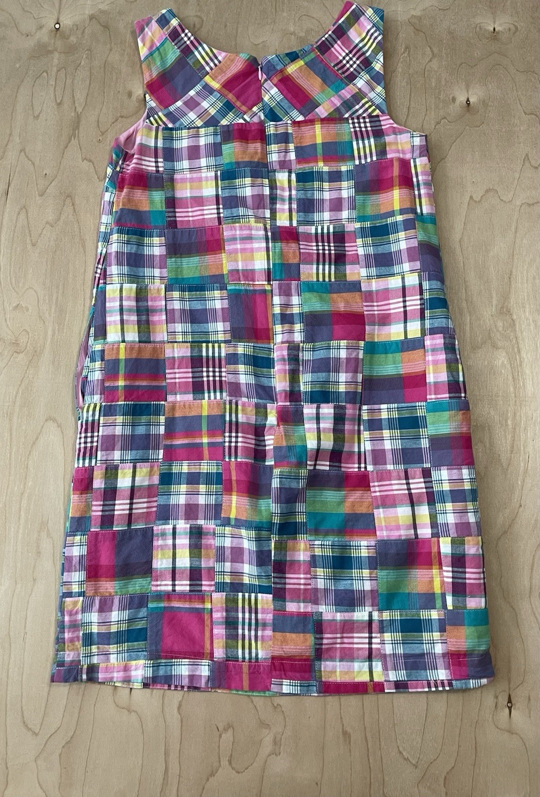 Talbots Plaid Petites Multi Patchwork Romper Dres… - image 7