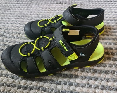 Jungen Richter Halbsandalen ''Bumper'' Gr 37 schwarz gelb neuwertig