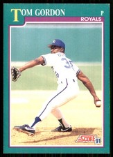 Tom Gordon 1991 Score #197 Royals MLB READ FREE SHIPPING AutographDen