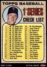 1968 Topps #67 Jim Kaat Checklist 1 Twins HOF DOUBLE-PRINT 7.5 - NM+