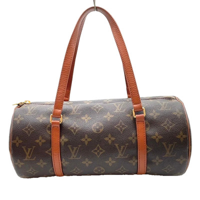 LOUIS VUITTON Papillon 30 Monogram Canvas Shoulder Handbag Barrel Tote Bag