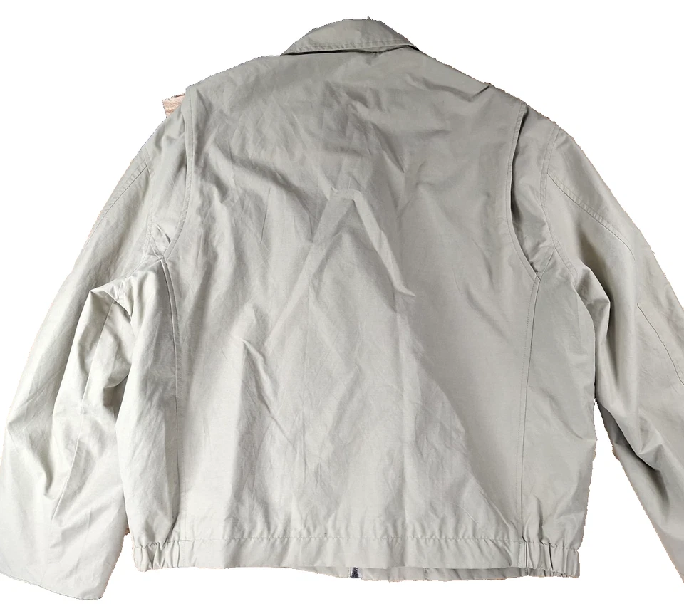 Chaqueta ligera de golf Greg Norman Tasso Elba GRANDE logotipo de tiburón mezcla de algodón cremallera Foto 4 de 4