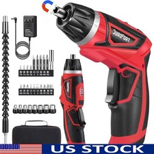 Cordless Electric Screwdriver Set 8V Rechargeable 10Nm Torque LED Light 28 Pcs