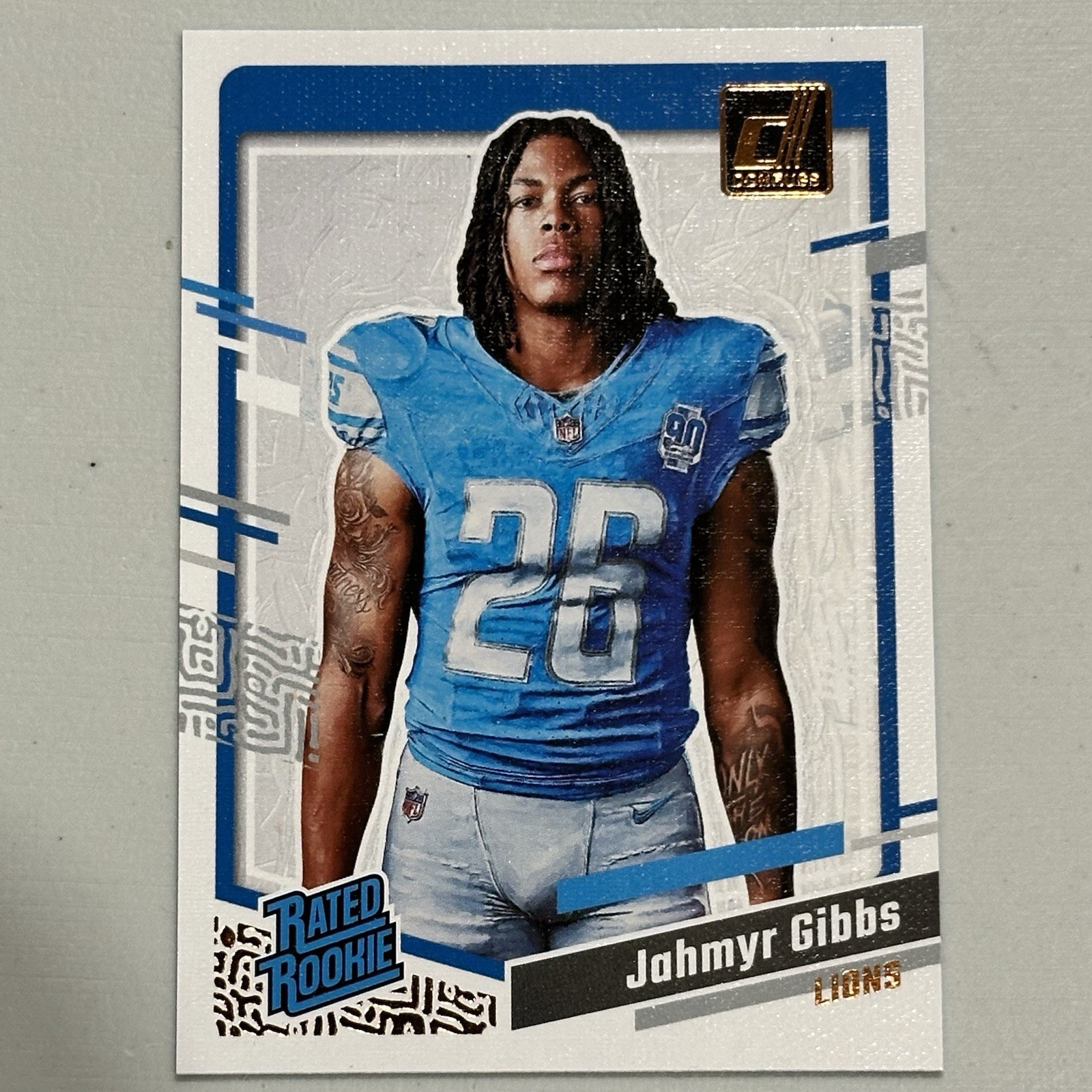 2023 Panini Donruss Jahmyr Gibbs Portrait Rated Rookie #6 Lions RC