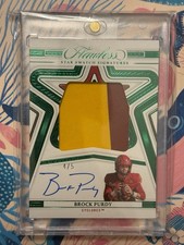 2023 Panini Flawless Star Swatch Signatures Emerald Brock Purdy /5