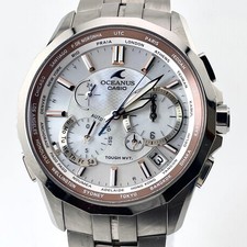 Casio Oceanus Manta Shell Solar Watch 427mm Titanium Men's Used
