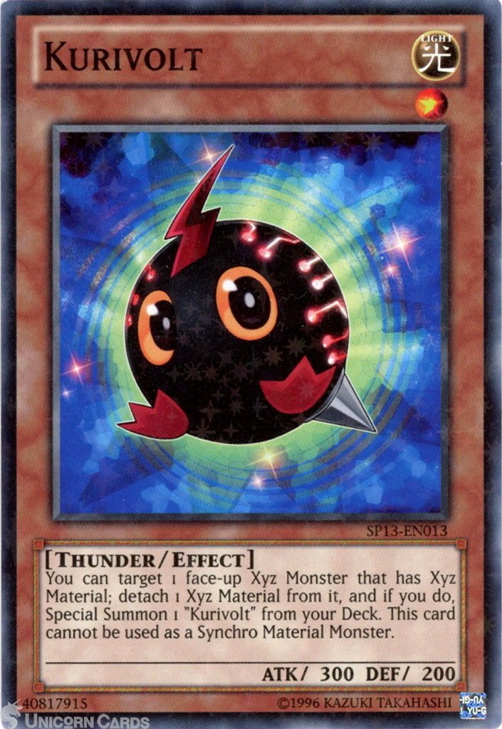 SP13-EN013 Kurivolt : Starfoil Rare UNL Edition Mint YuGiOh Card