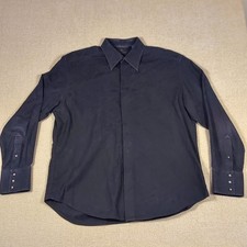 Robert Graham Black On Black Paisley Pattern Button Up Shirt Size 2X XXL