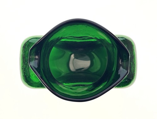 Blenko Handmade Glass 384 Water Bottle in Malachite Signed - Picture 5 of 8